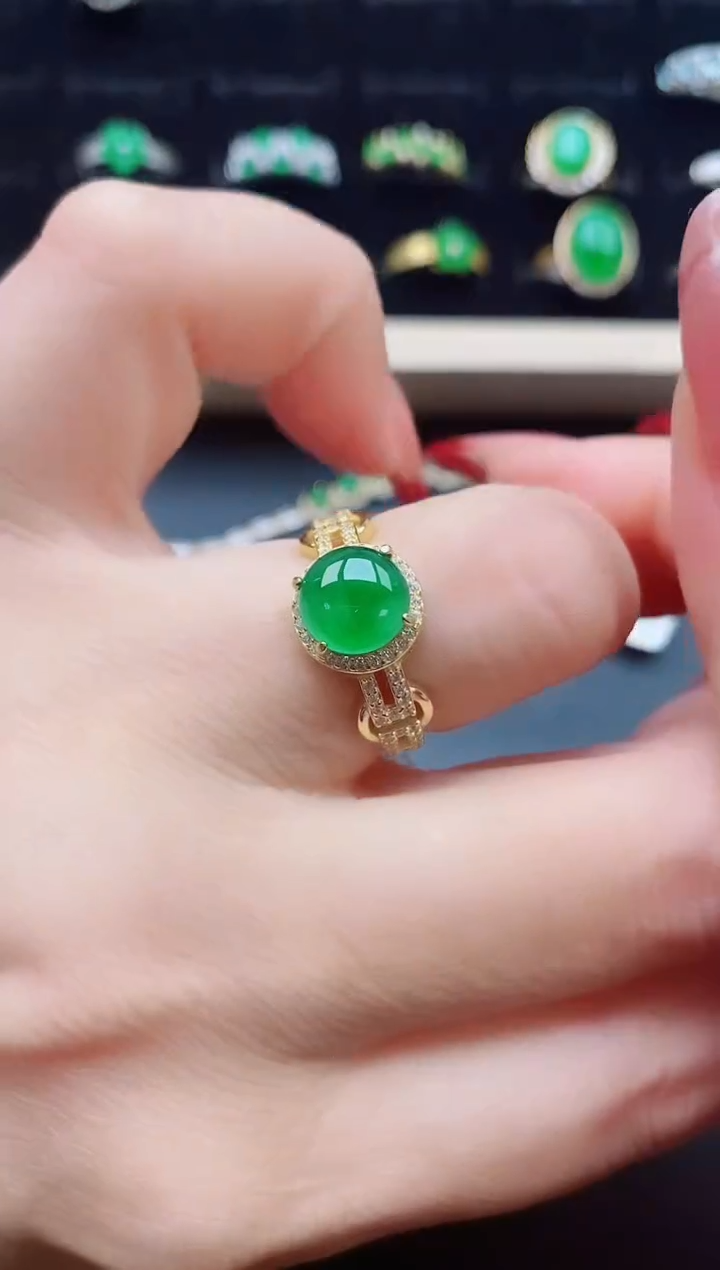 【闪购商品】翡翠戒指银S925镶嵌21321