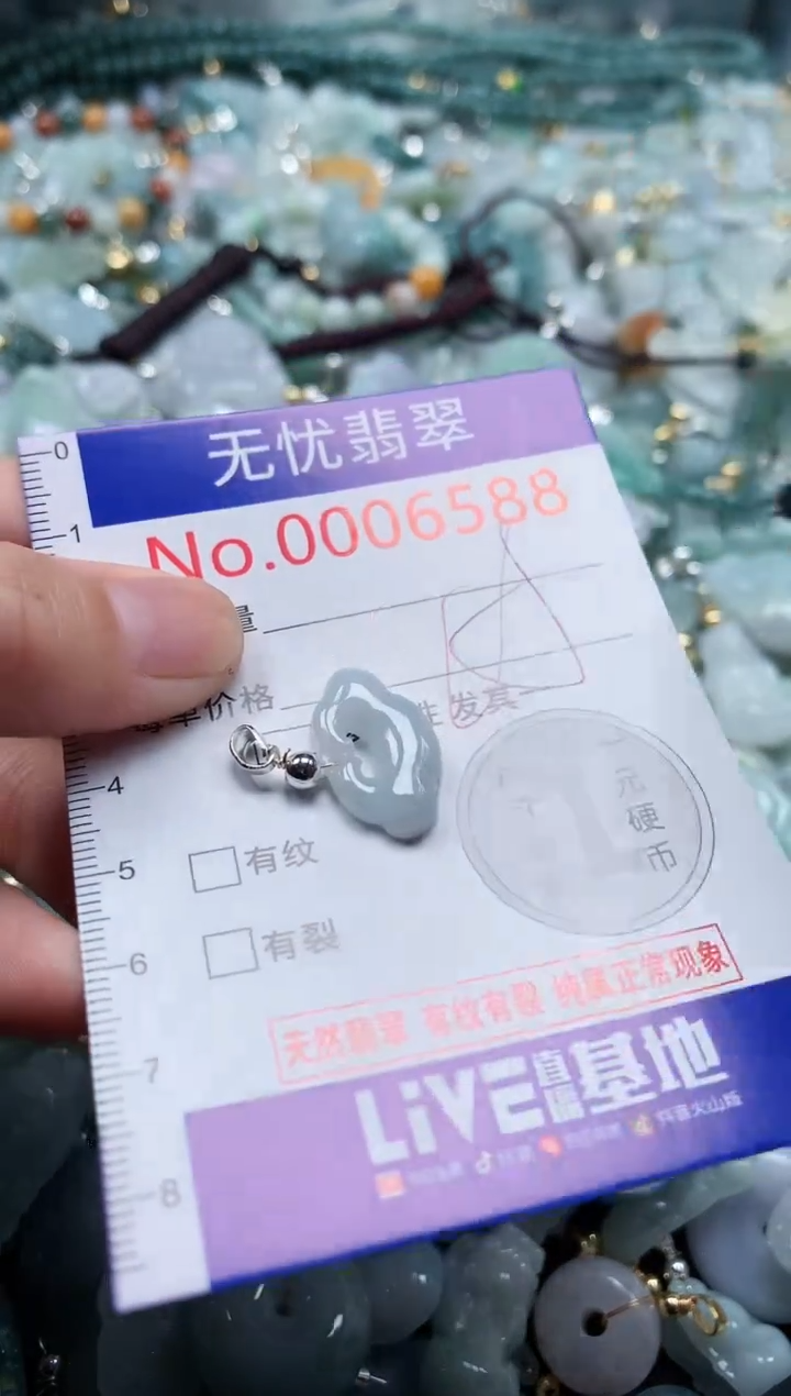 翡翠未镶嵌吊坠(不含链)6588