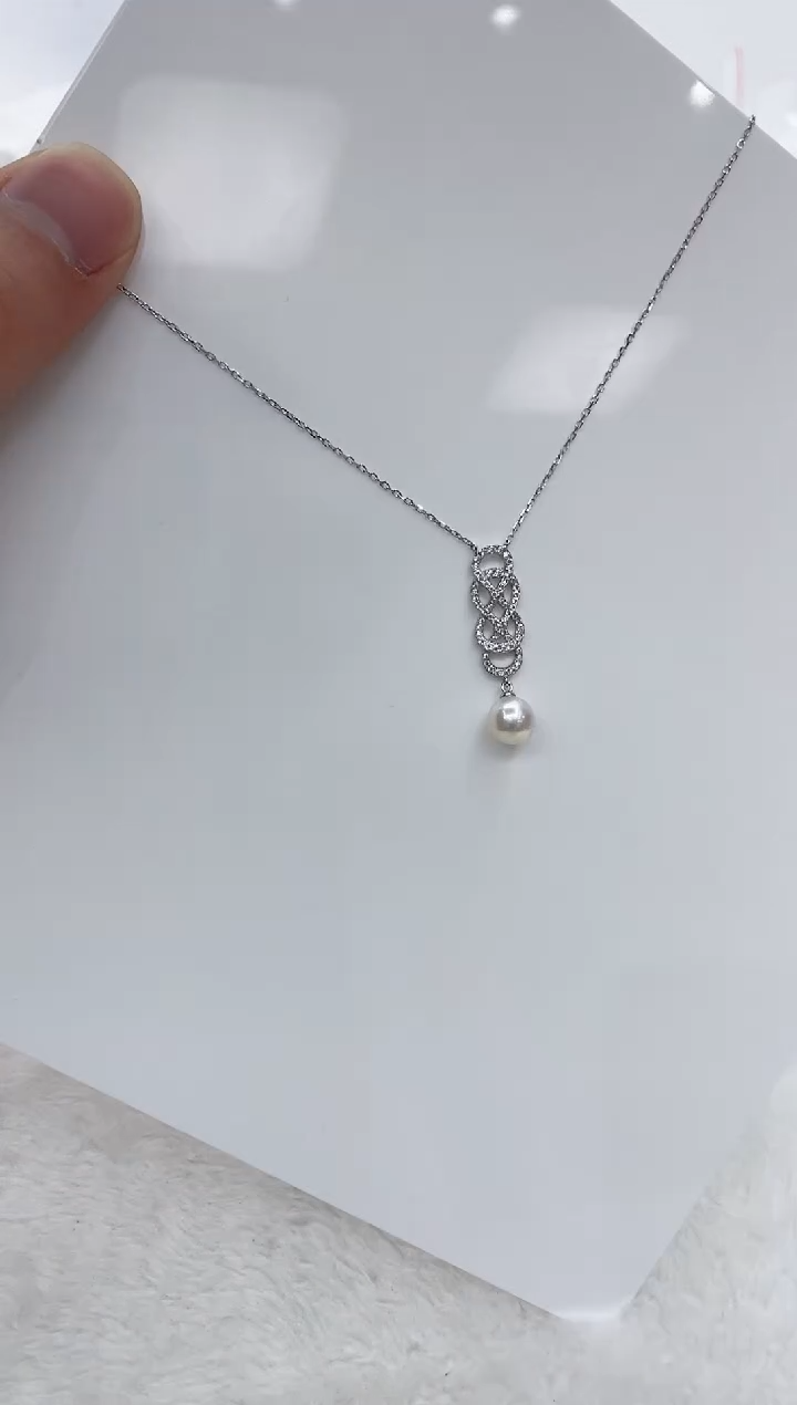 【闪购商品】海水珍珠颈饰银S925镶嵌海水珍珠项链
