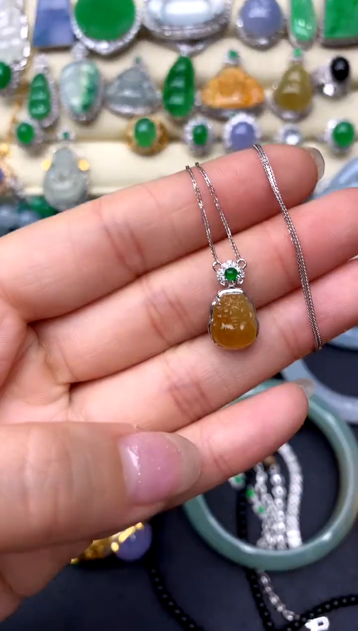 【闪购商品】翡翠颈饰18K金镶嵌275-中国好珍宝