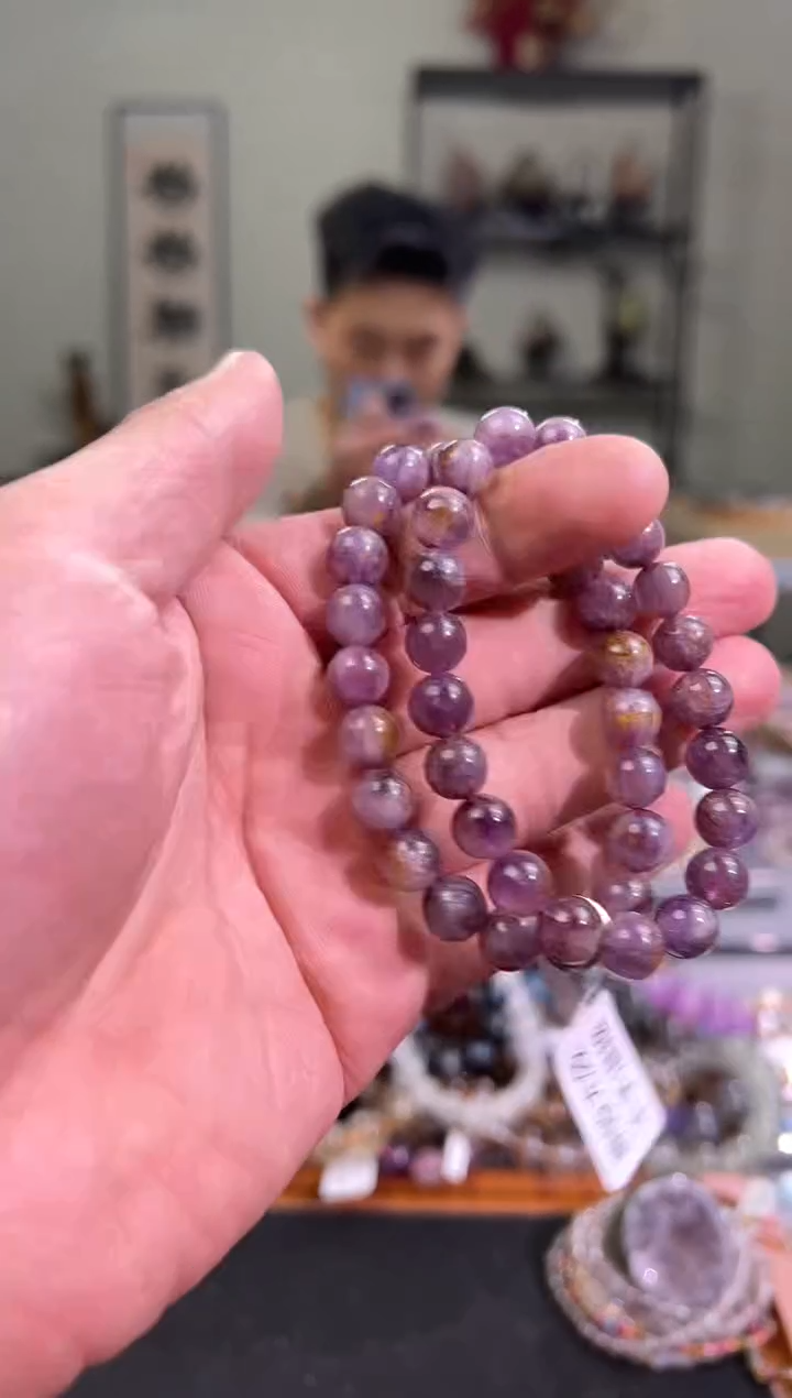 【闪购商品】水晶手串未镶嵌9mm极光紫钛手串（多样性发其一）