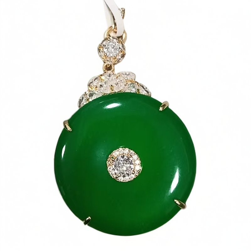 LX134绿大平安牌吊坠