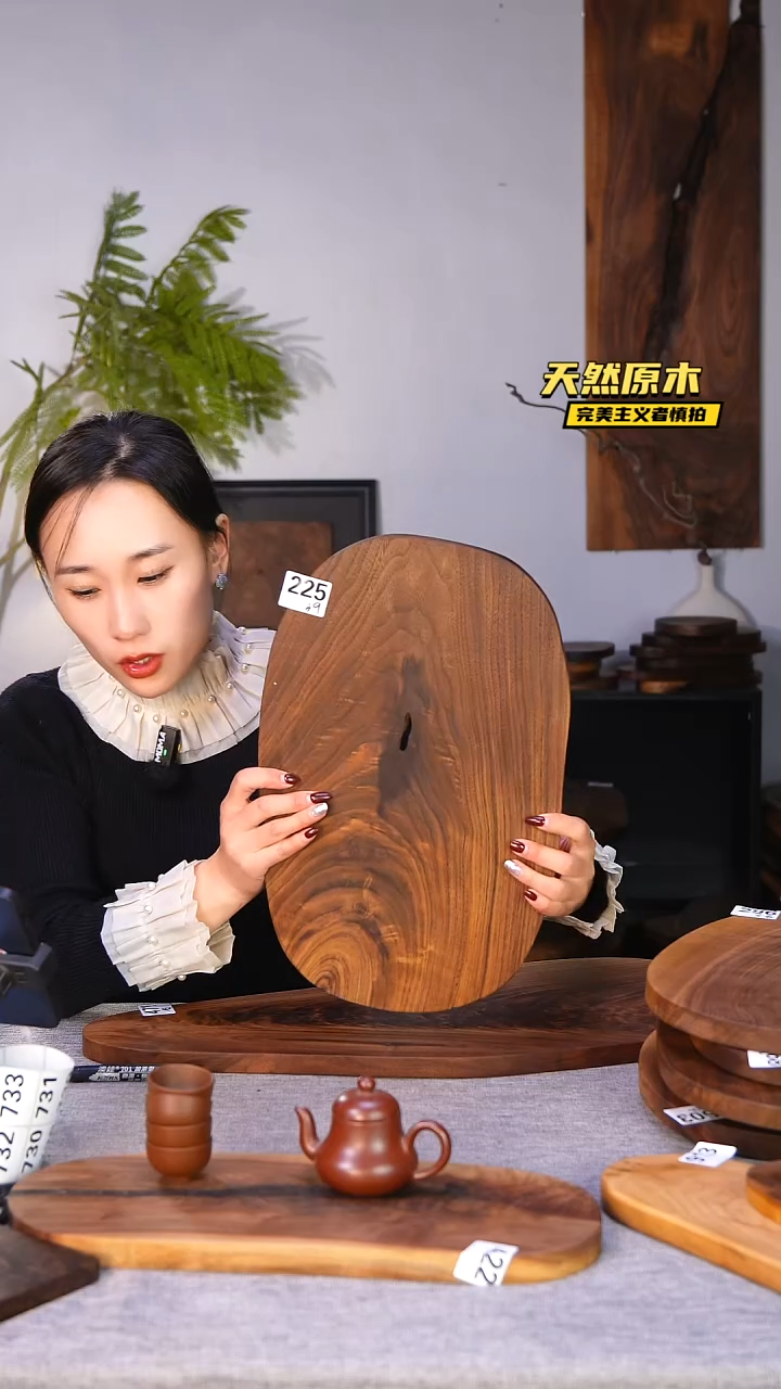 木北美黑胡桃原木.干裂疤结不属于商品质量问题完美主义者慎拍