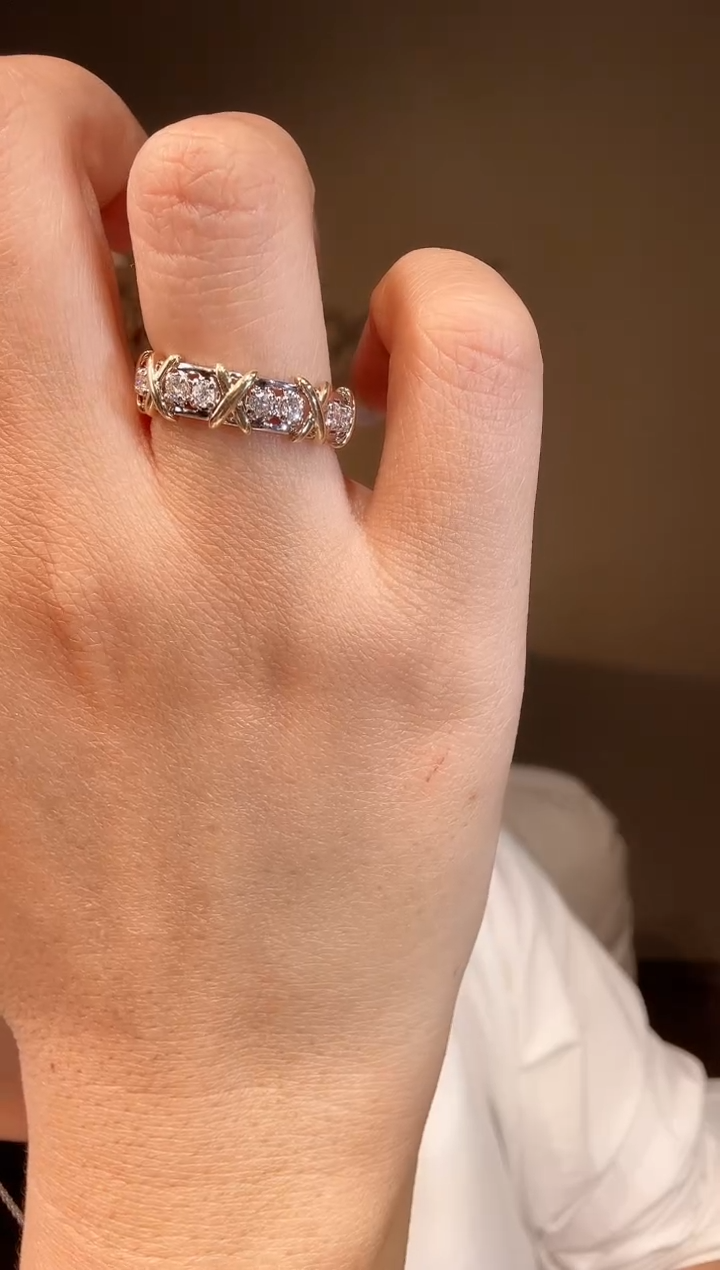 【闪购商品】钻石戒指18K金镶嵌十六石16#