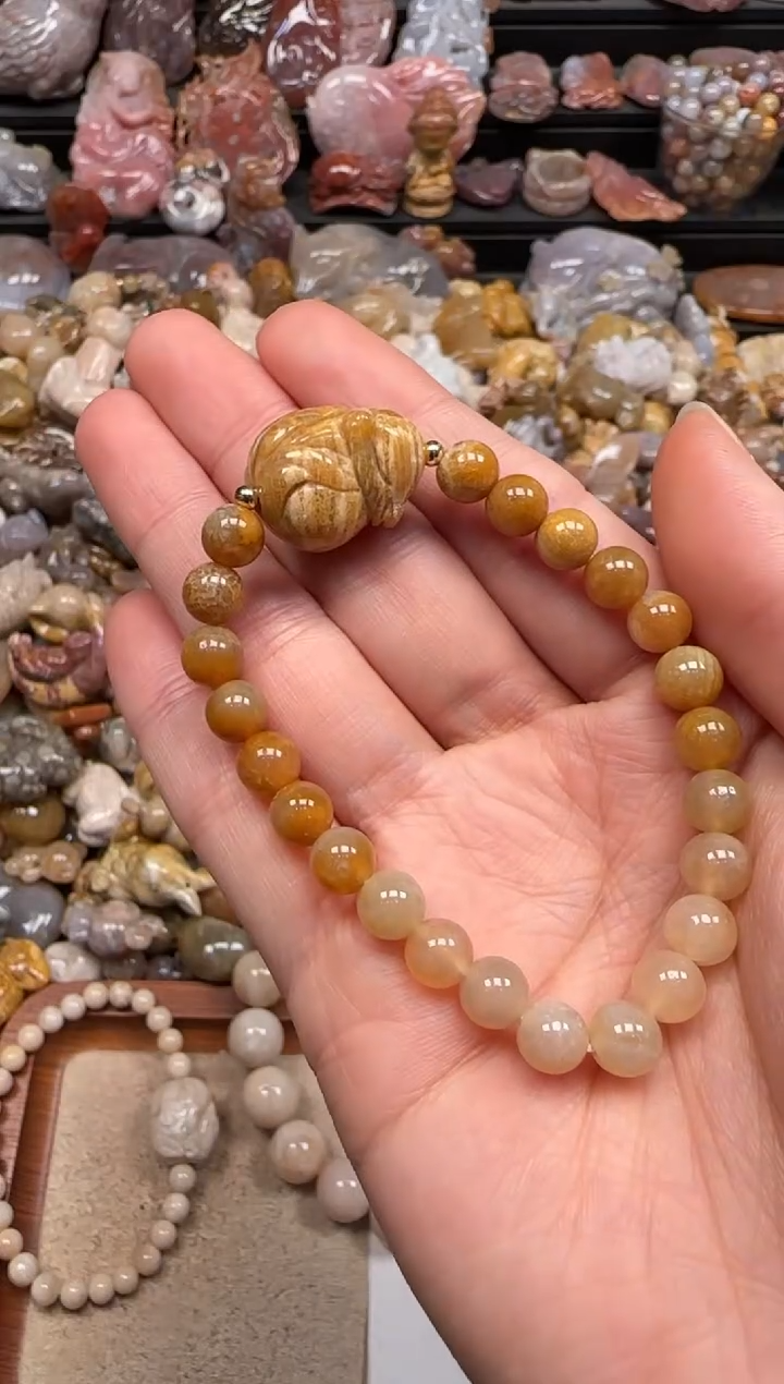 【闪购商品】硅化珊瑚（珊瑚玉）颈饰未镶嵌080