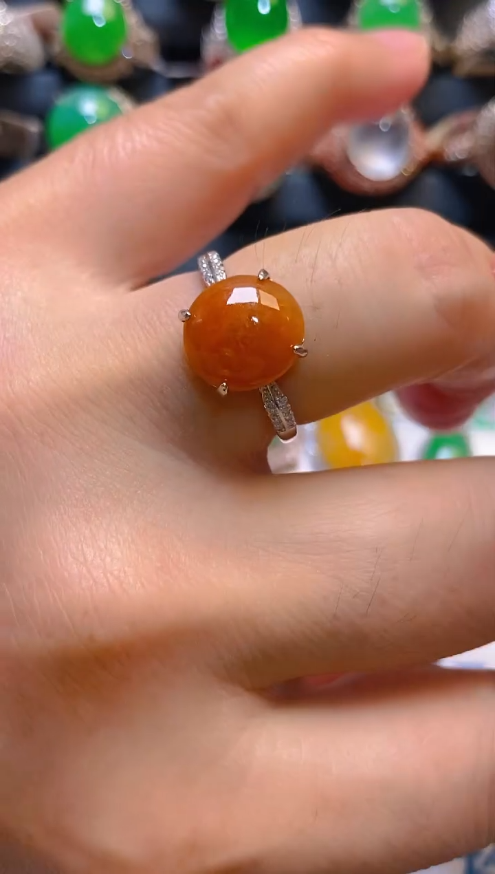 【闪购商品】翡翠耳饰银S925镶嵌天然A货翡翠1