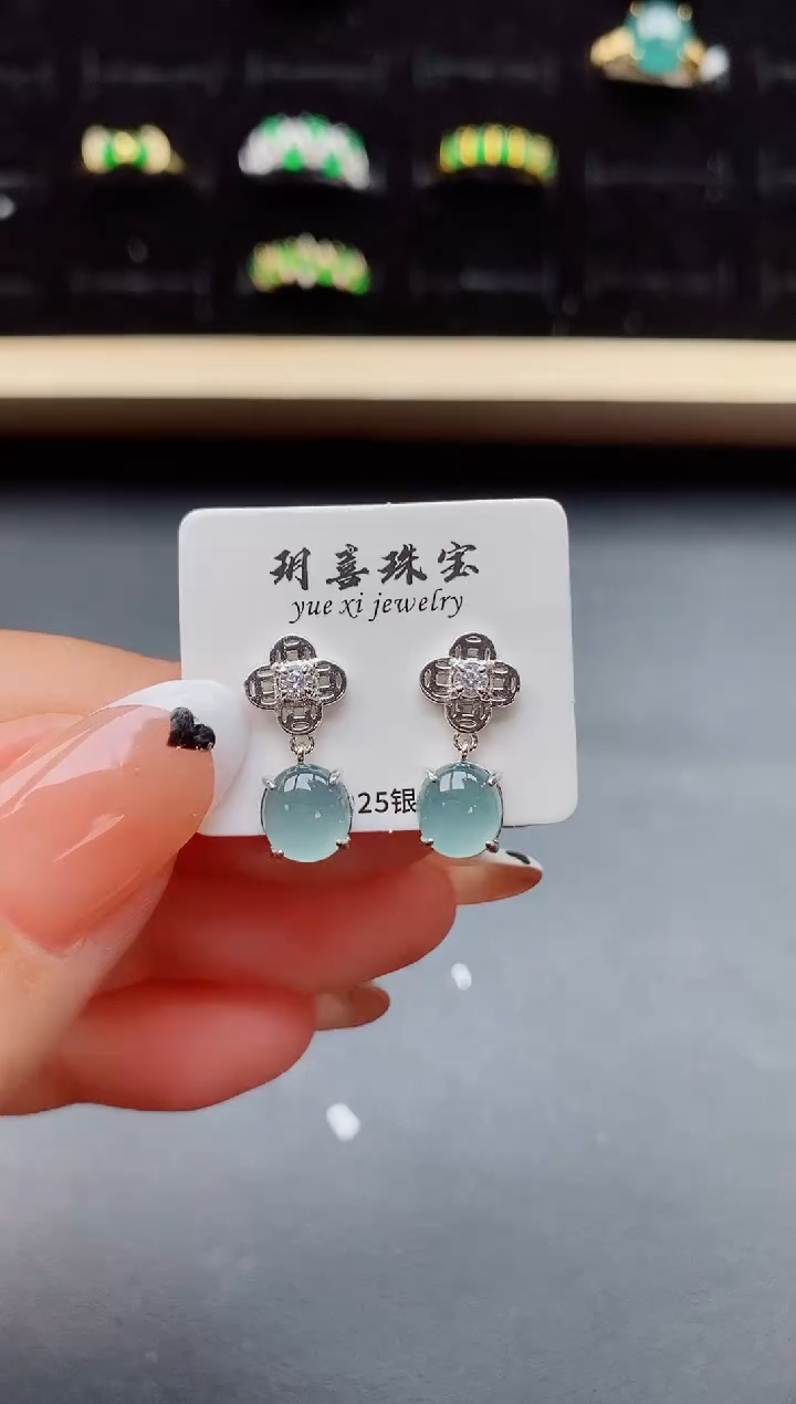 【闪购商品】翡翠戒指银S925镶嵌321321