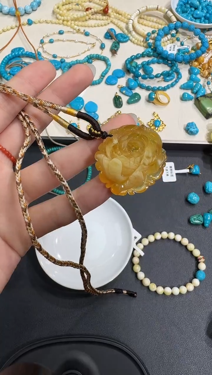 琥珀颈饰未镶嵌X0102-1195-207