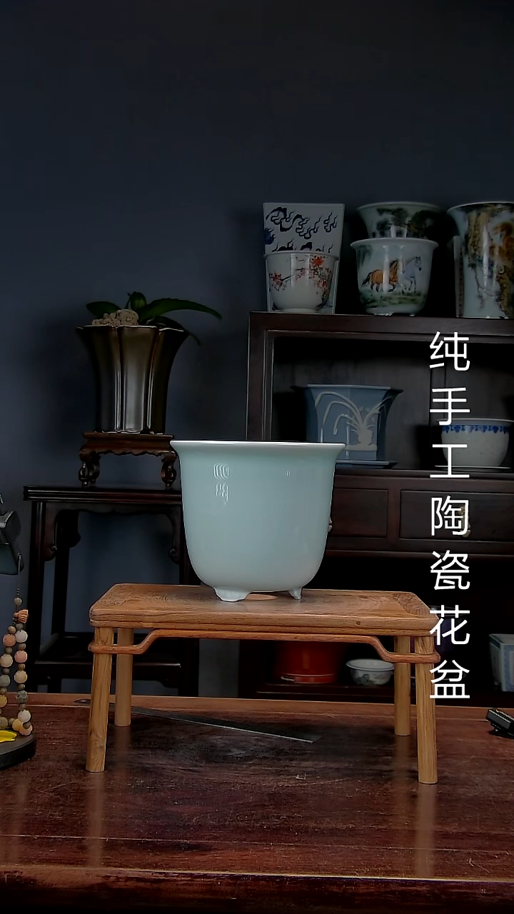景德镇手工陶瓷花盆