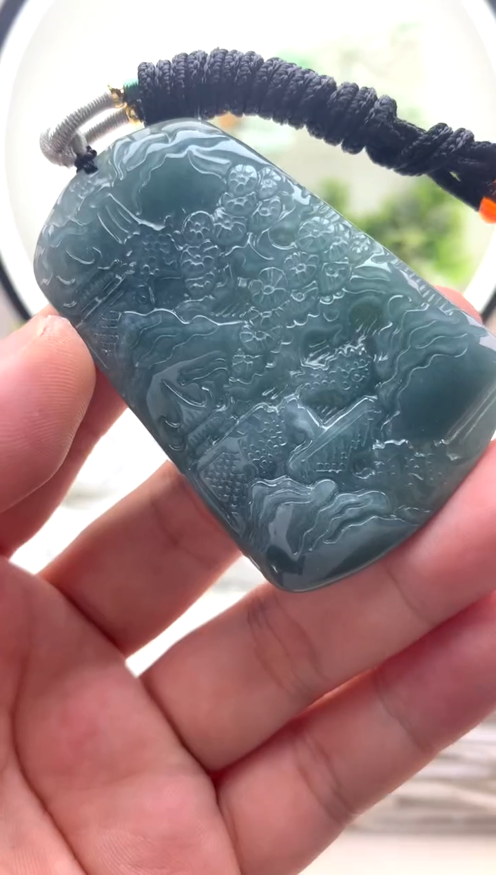 颈饰未镶嵌翡翠山水1