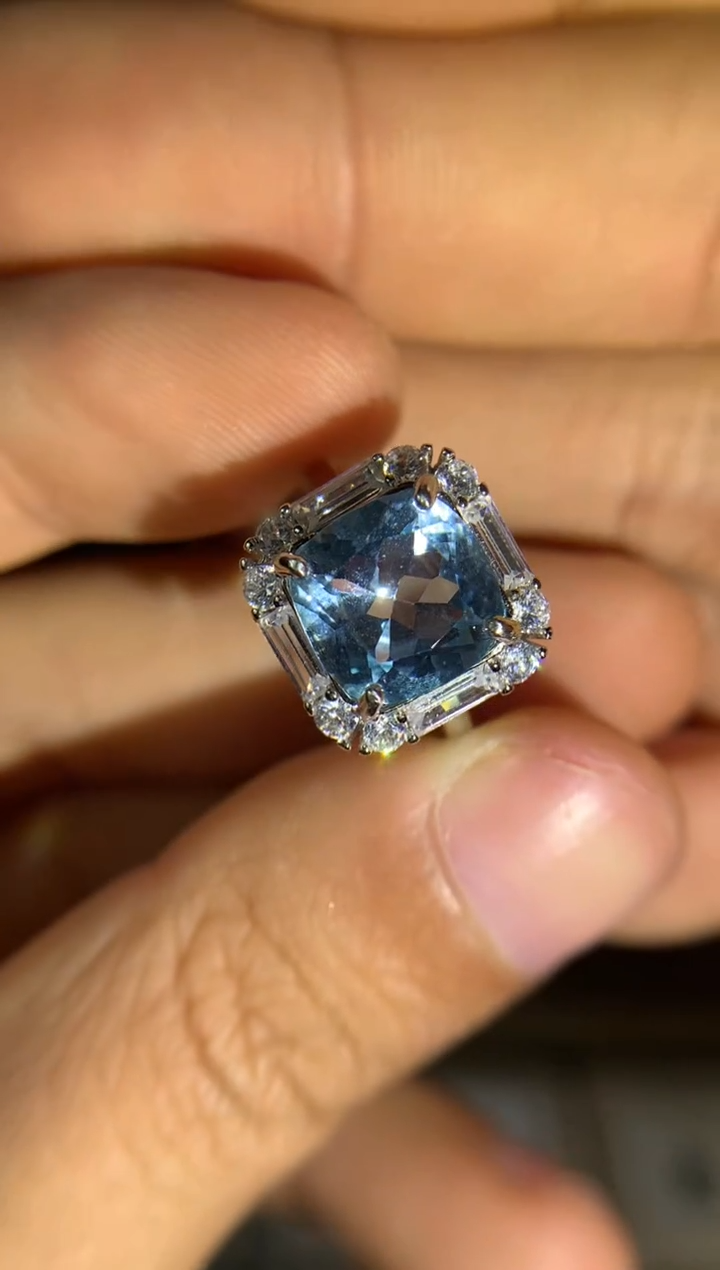 【闪购商品】托帕石戒指银S925镶嵌活口