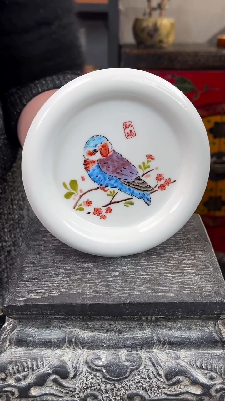 【闪购商品】摆件陶瓷釉上彩小圆盘