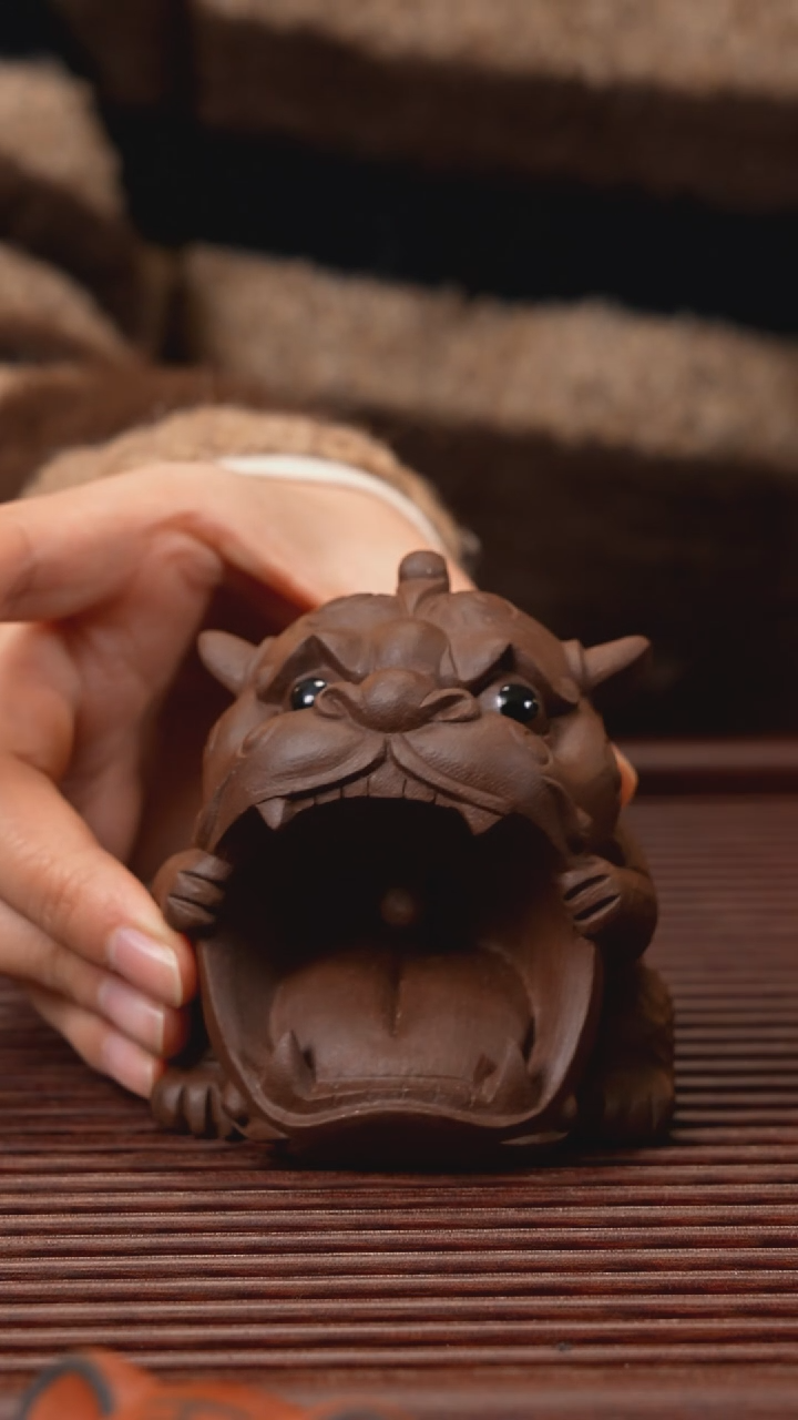 【闪购商品】紫砂茶宠大嘴貔貅