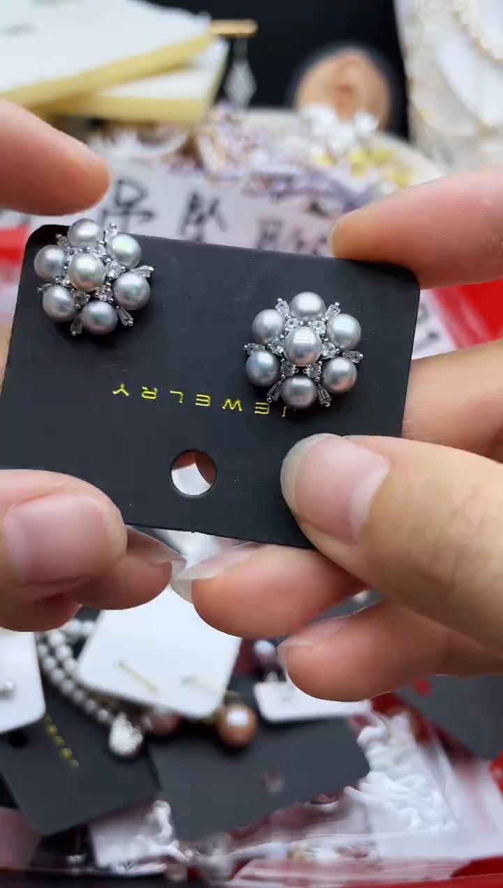 未镶嵌耳饰淡水珍珠耳钉