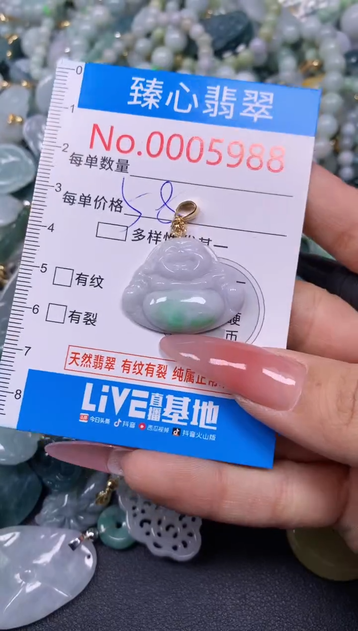 【闪购商品】翡翠颈饰未镶嵌含绳0005988