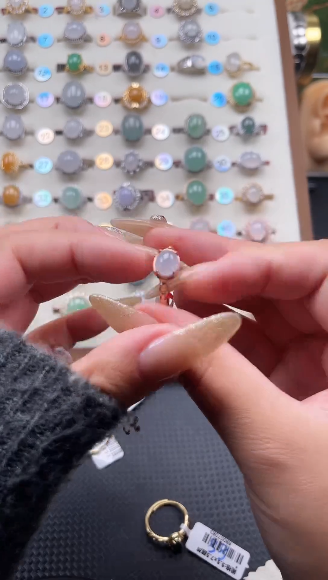 【闪购商品】翡翠戒指银S925镶嵌天然A货翡翠戒指