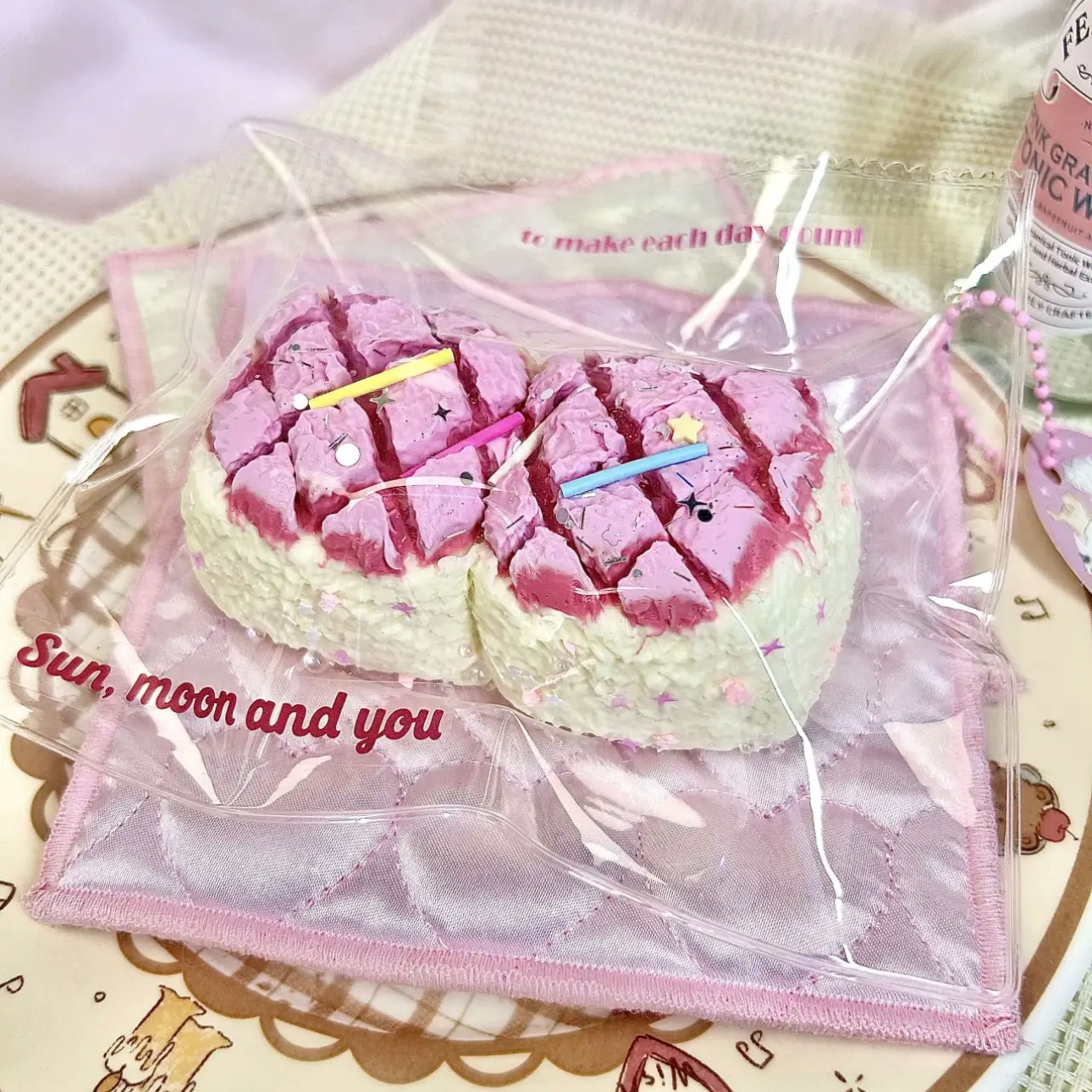 食品级硅胶捏捏【草莓菠萝包二联】稀奶油 185g默认有瑕 介意慎拍