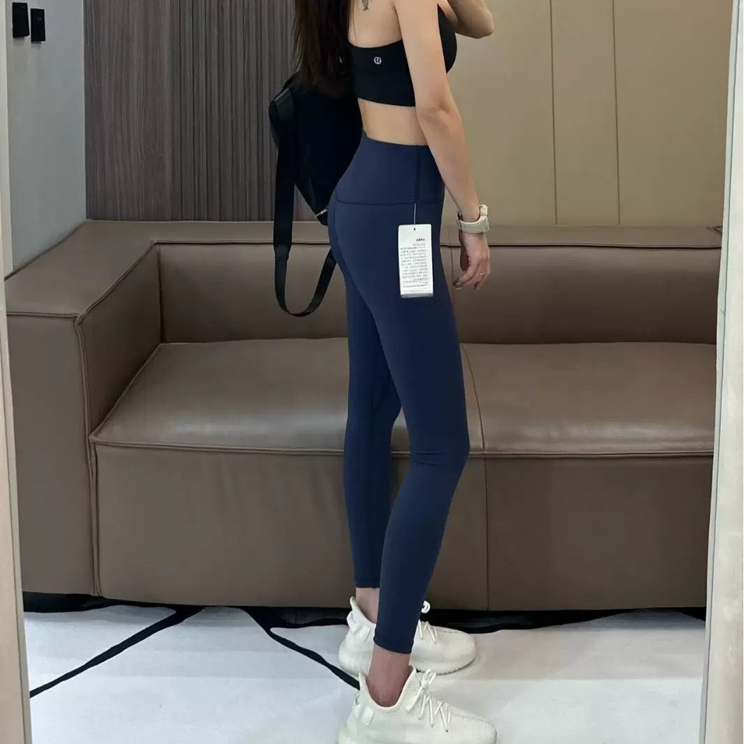 新款亚洲标版Align瑜伽瘦腿高腰提臀收腹紧身健身白色瑜伽裤运动