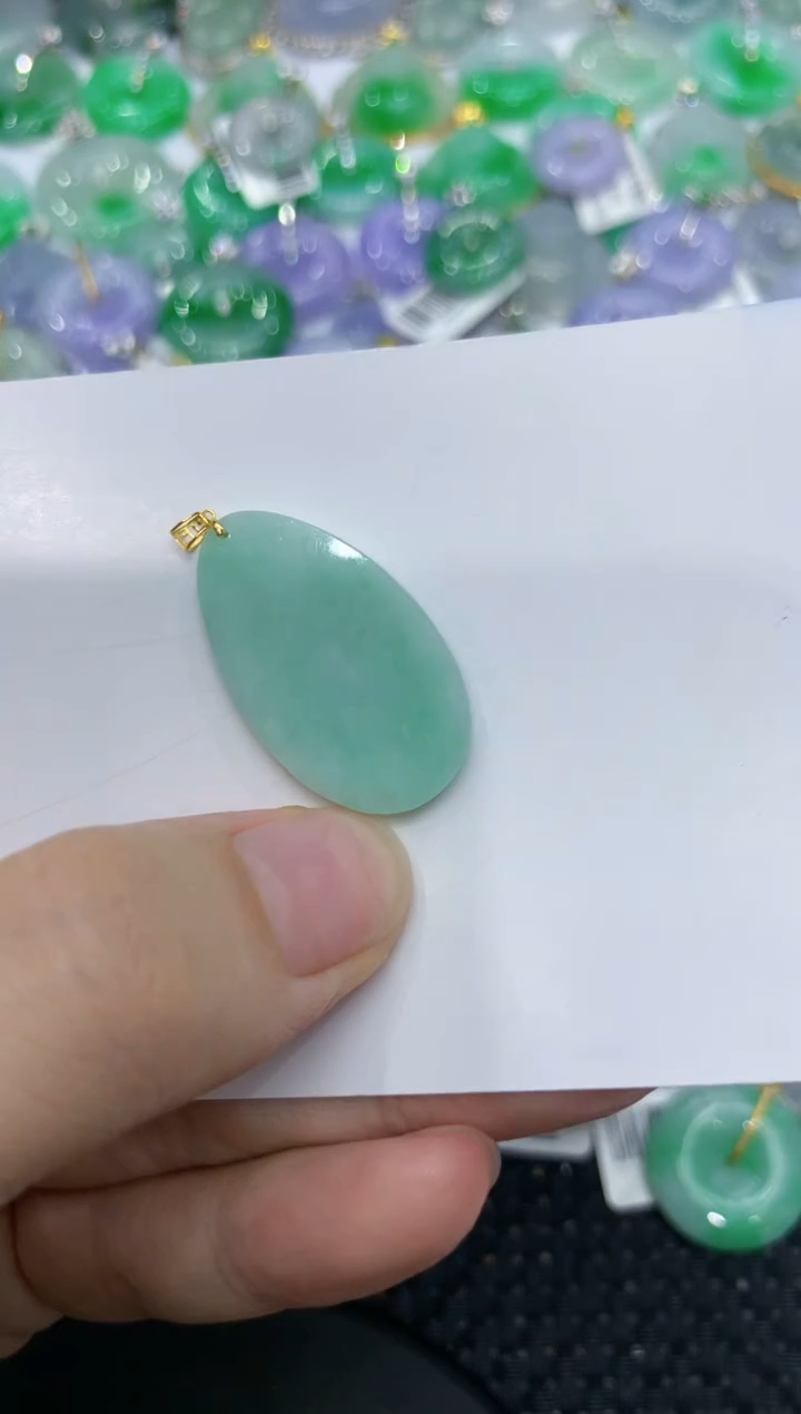 【闪购商品】翡翠颈饰18K金镶嵌11111111111