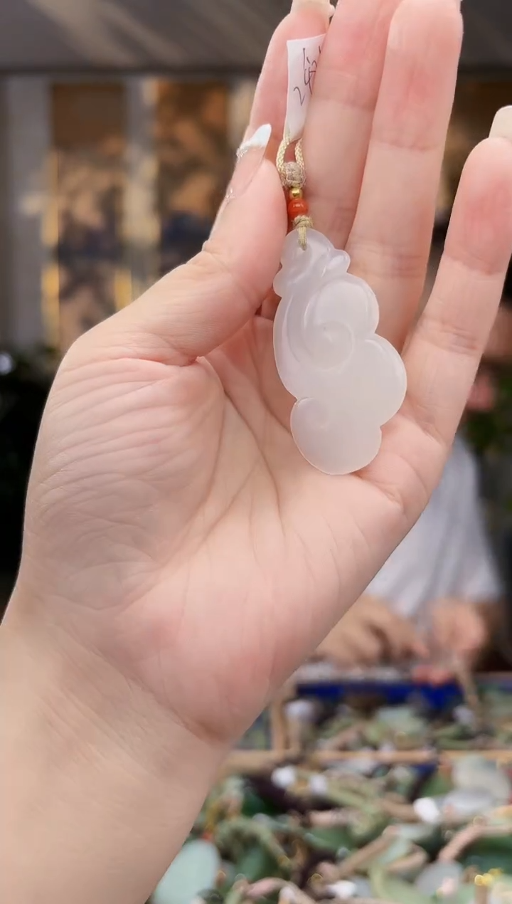 和田玉未镶嵌挂件拍一发一
