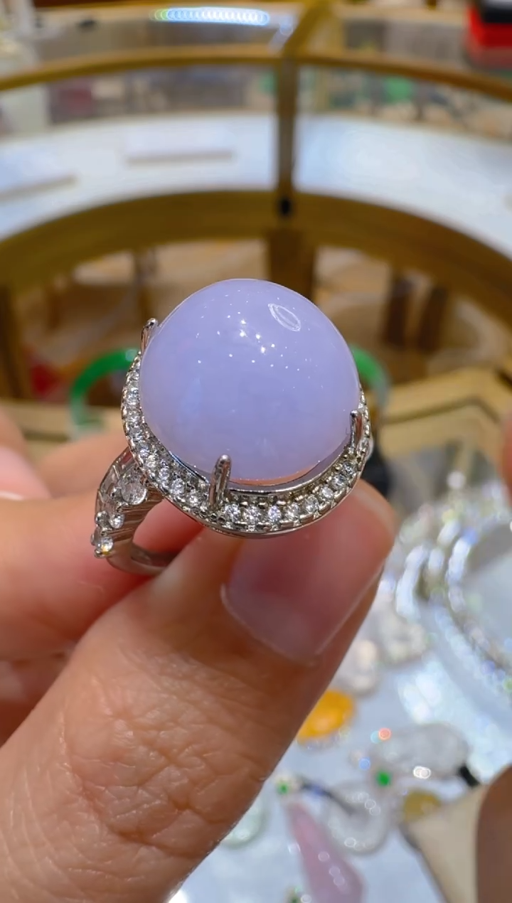 银S925镶嵌戒指翡翠多样性团购发一件