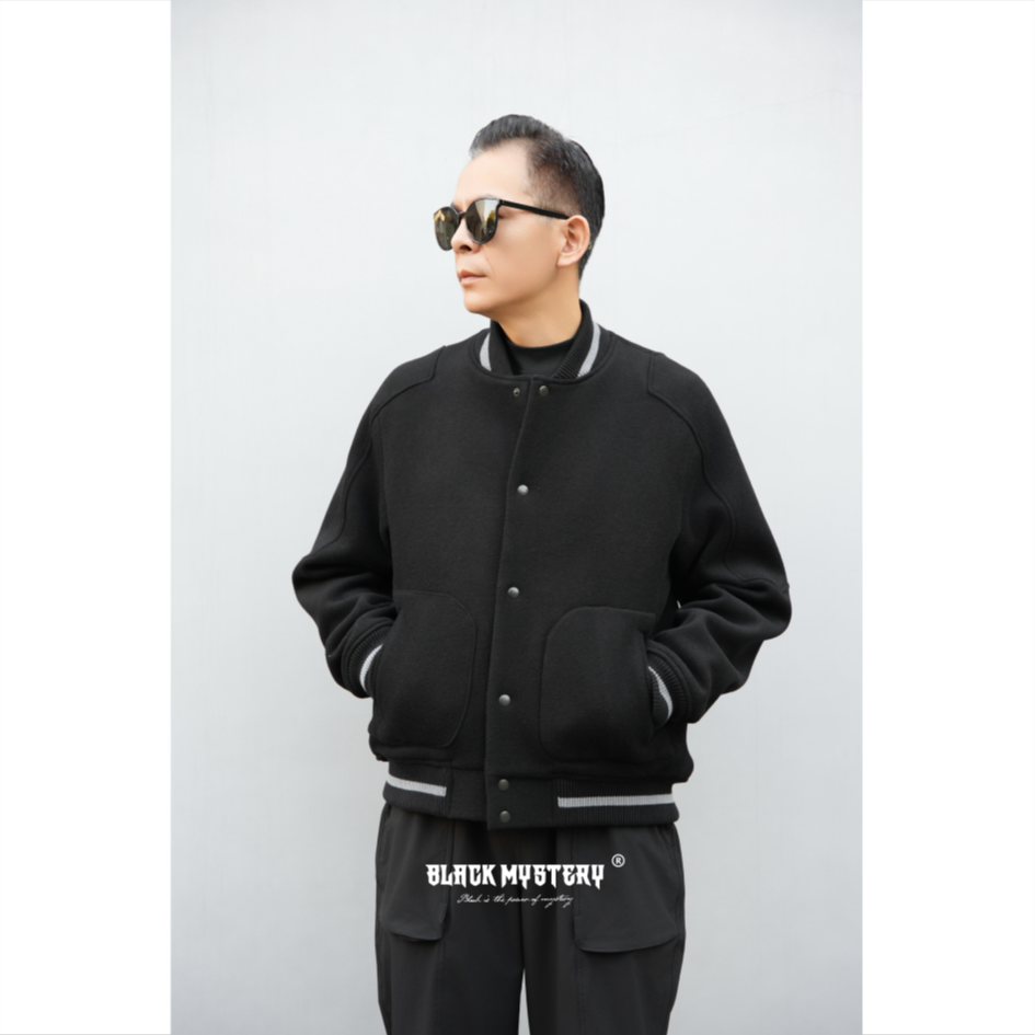 【BlackMystery】 新纽约 冬季设计师限定时尚休闲棒球领外套 8812