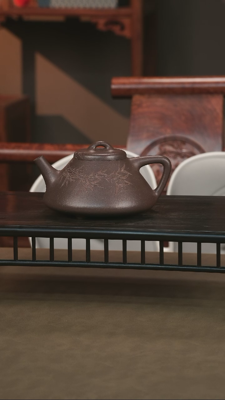 【闪购商品】紫砂茶壶择砂复刻李寒勇摹古子冶石瓢260CC