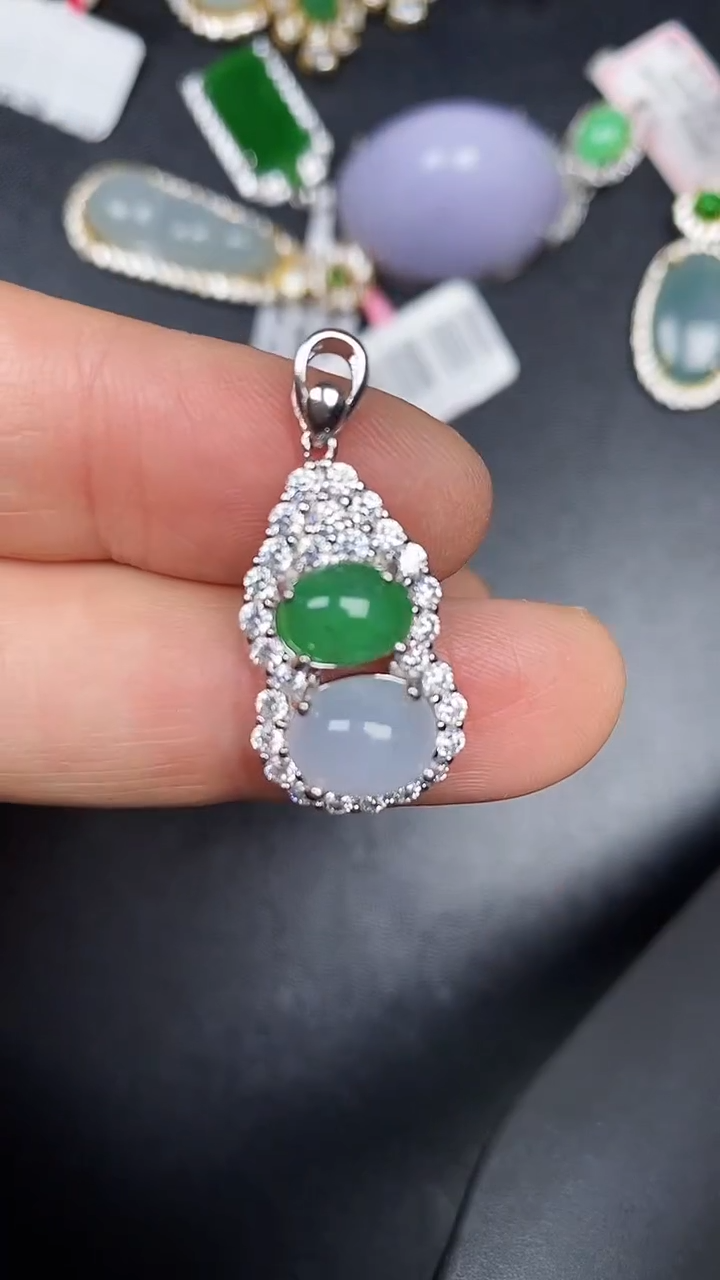 银S925镶嵌戒指翡翠2890