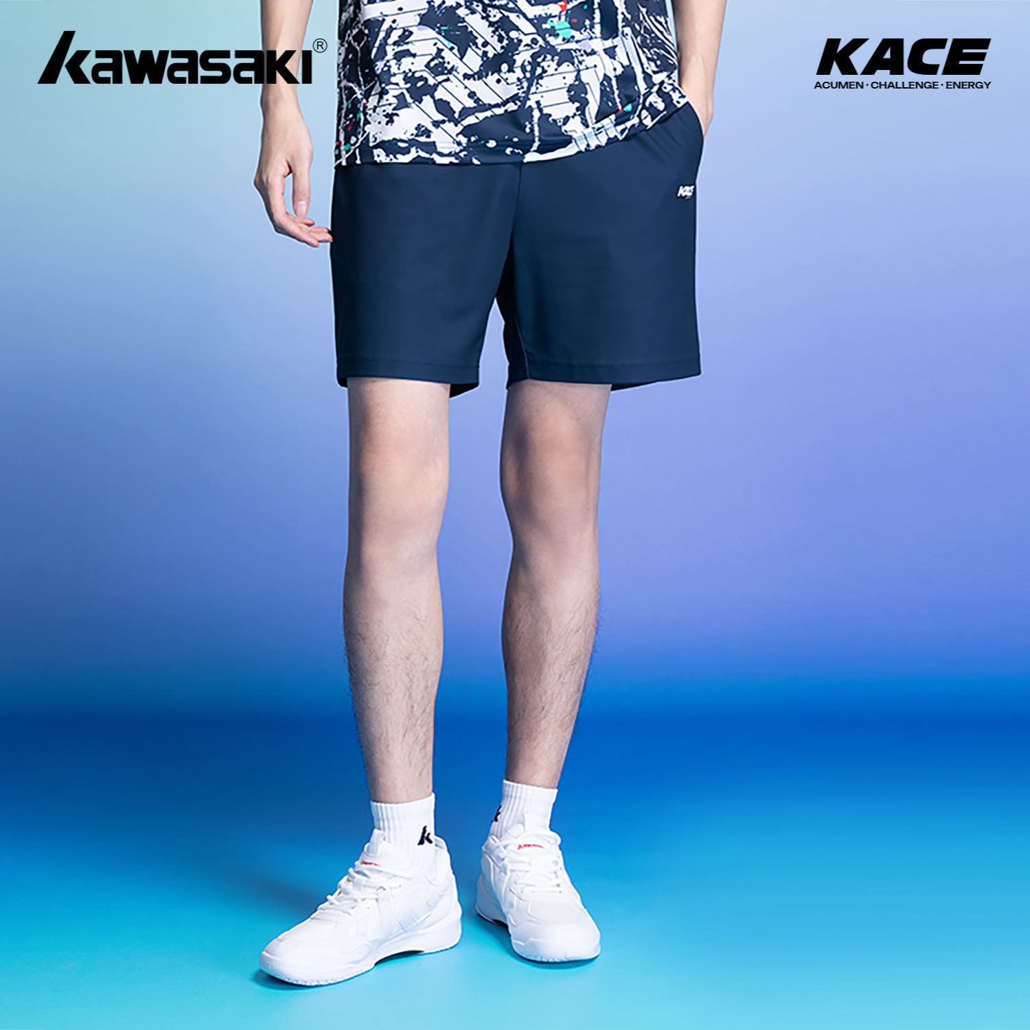 kawasaki/川崎运动速干短裤男女款吸汗透气健身羽毛球服运动短裤
