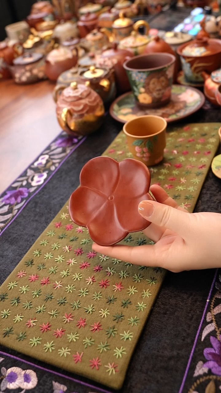 茶壶紫砂梅花杯垫