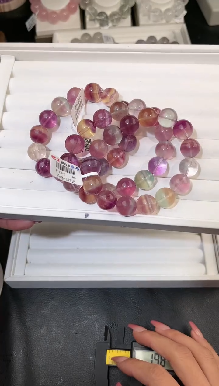 手链未镶嵌萤石多样性发一彩萤石14mm