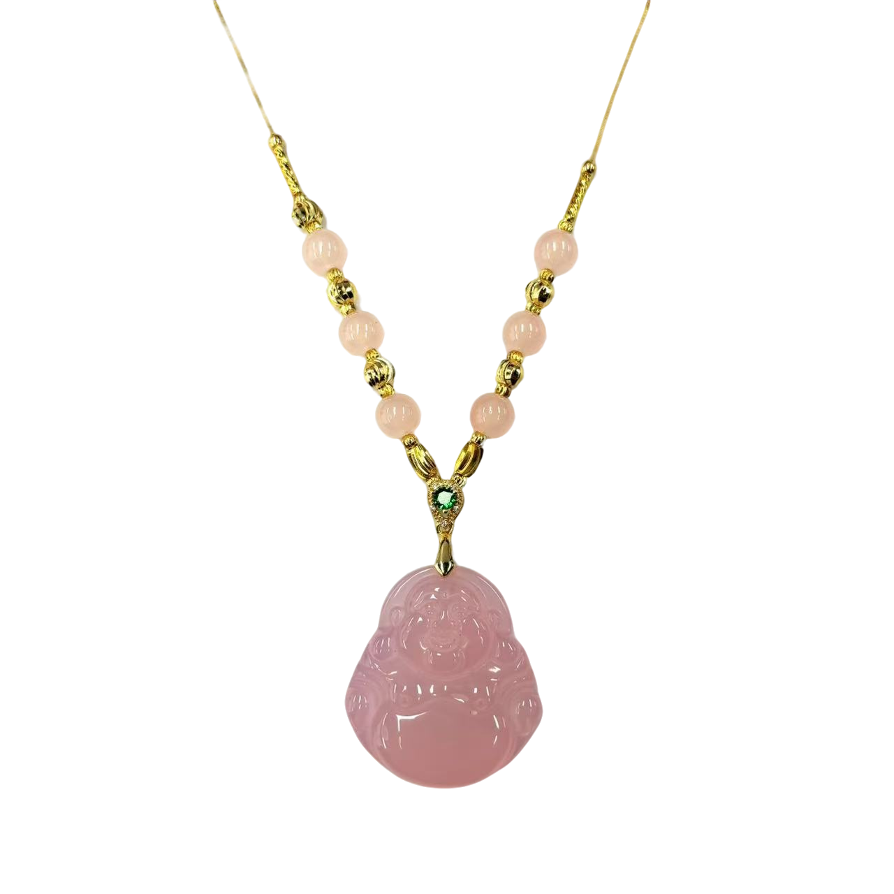 【符老板】y2563-国风设计款冰花芙蓉玛瑙佛公吊坠-赠礼盒-赠链