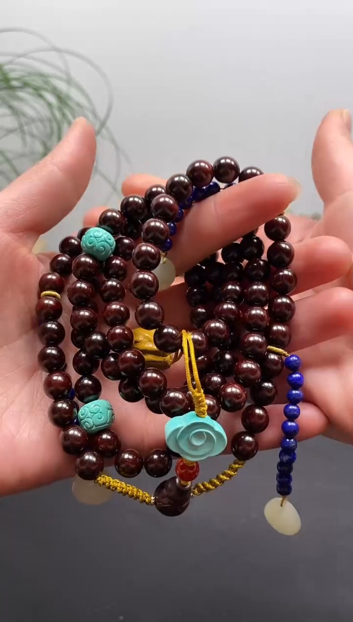 【闪购商品】檀香紫檀（小叶紫檀）木艺印度小叶紫檀0.8吊坠念珠