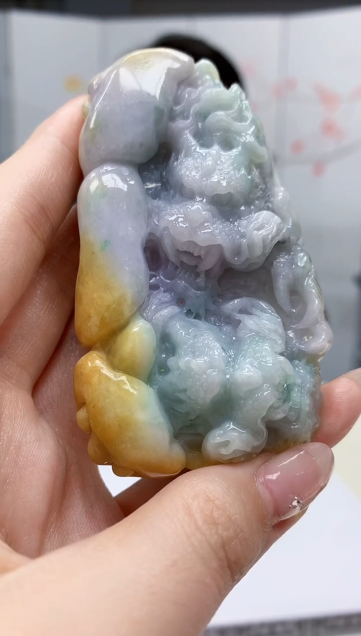 【闪购商品】定制翡翠未镶嵌4915jw-毛货挂件94