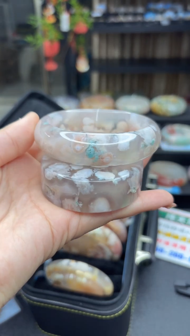 【闪购商品】石英质玉手镯未镶嵌856（60圈赠送镯心）