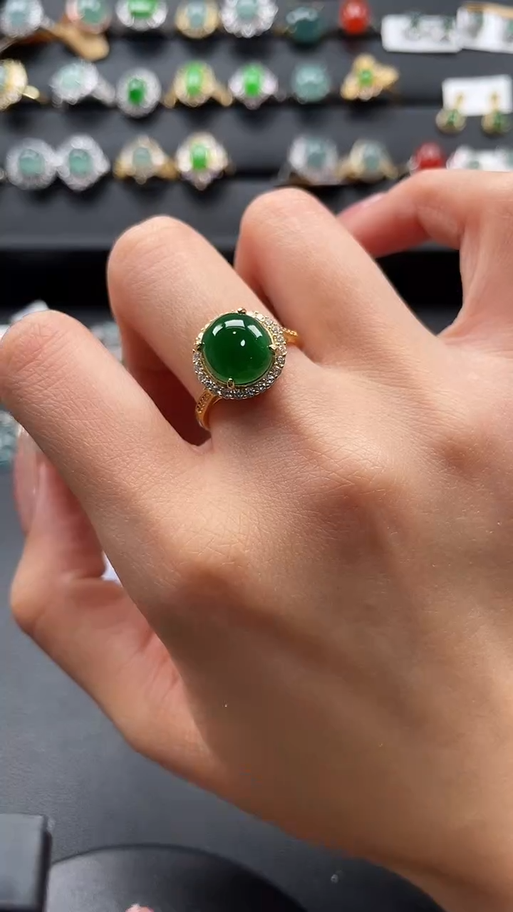 【闪购商品】翡翠戒指银S925镶嵌567457