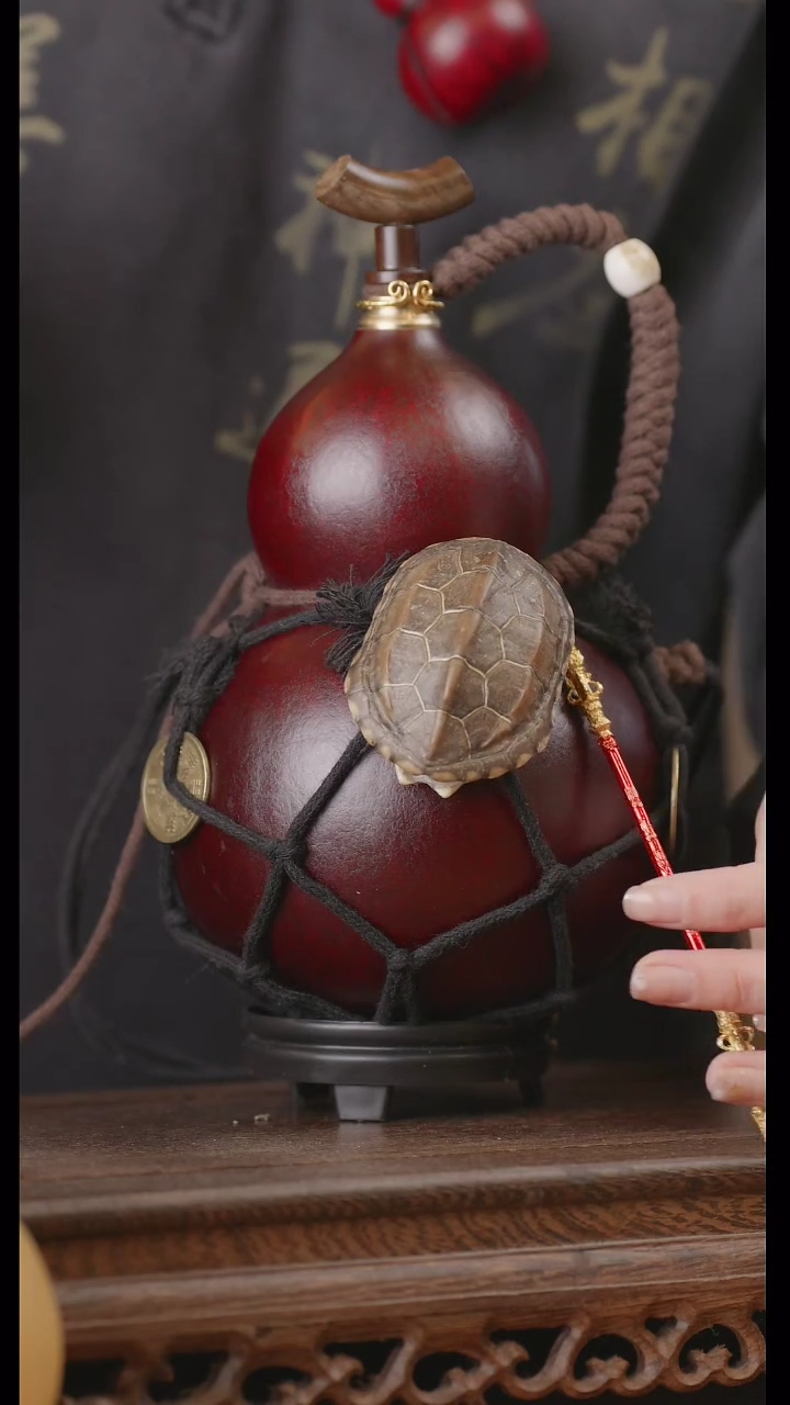 【闪购商品】184号精品天然大漆工艺防渗内胆酒葫芦~