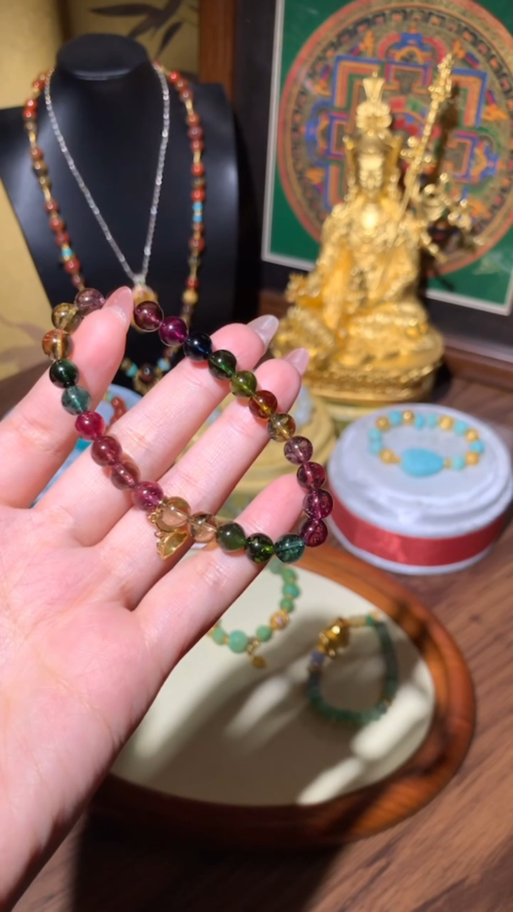 【闪购商品】碧玺手串未镶嵌手串18K