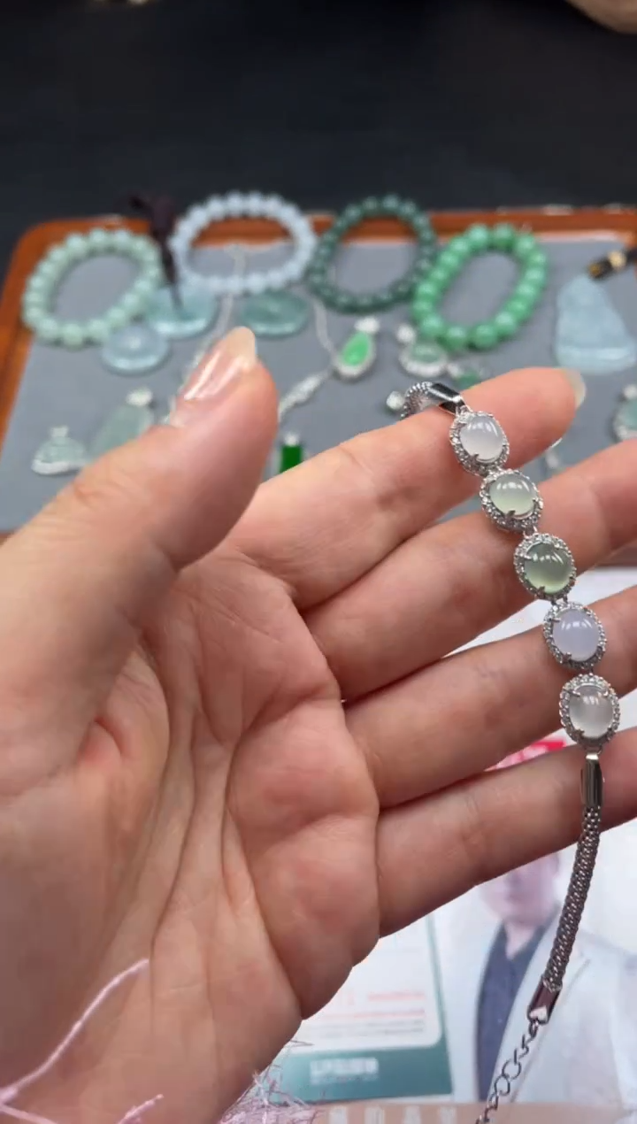 【闪购商品】定制翡翠银S925镶嵌03-08HDJT0140671