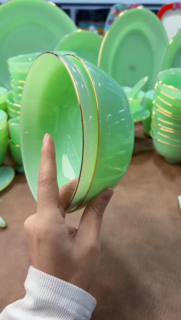 玉瓷6.5英寸面碗2个景德镇陶瓷