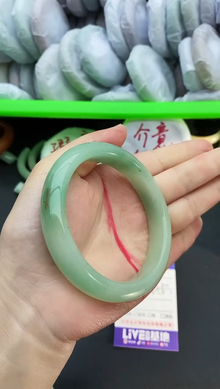 未镶嵌手镯石英质玉瑕疵22+62.5