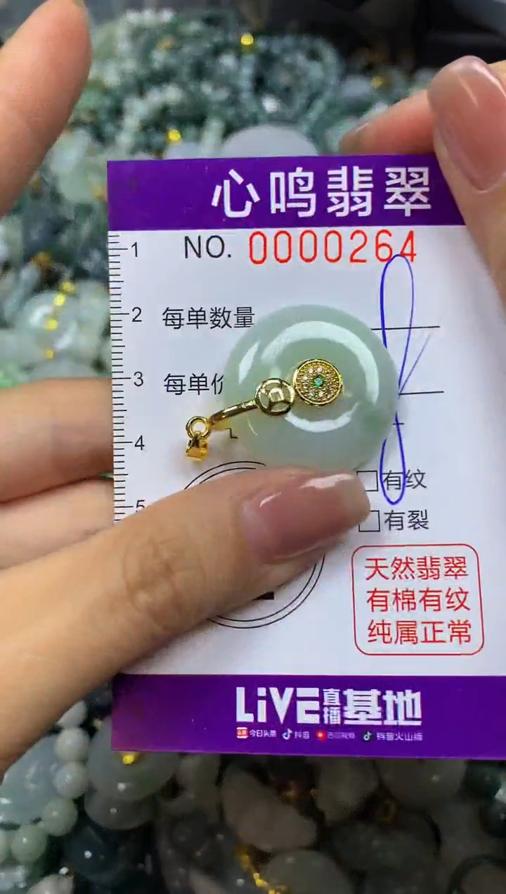 翡翠未镶嵌颈饰闪购00264