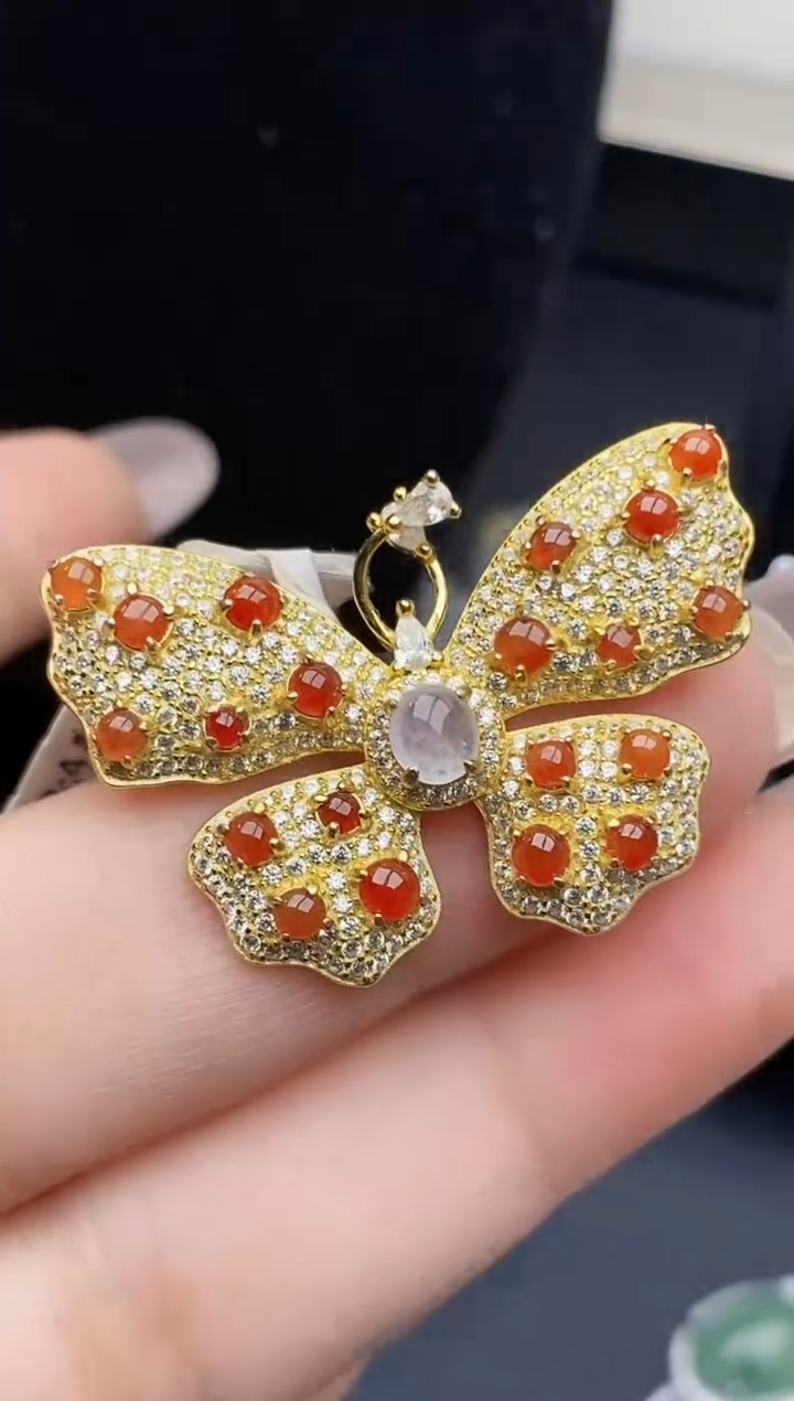 银S925镶嵌戒指翡翠1428