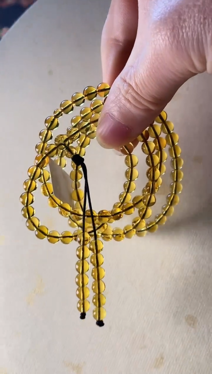 【闪购商品】琥珀颈饰未镶嵌墨西哥蓝珀108+5+00