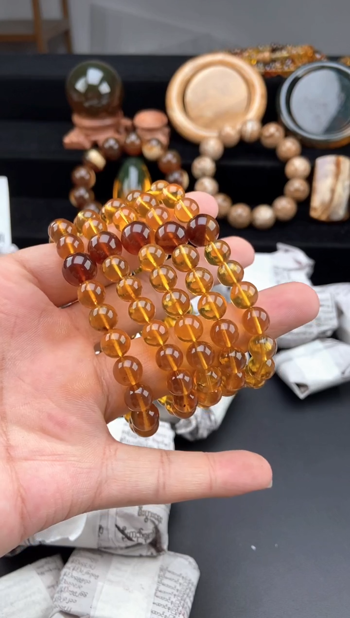 未镶嵌琥珀手链鸿运当头手串【多样性发货其中一