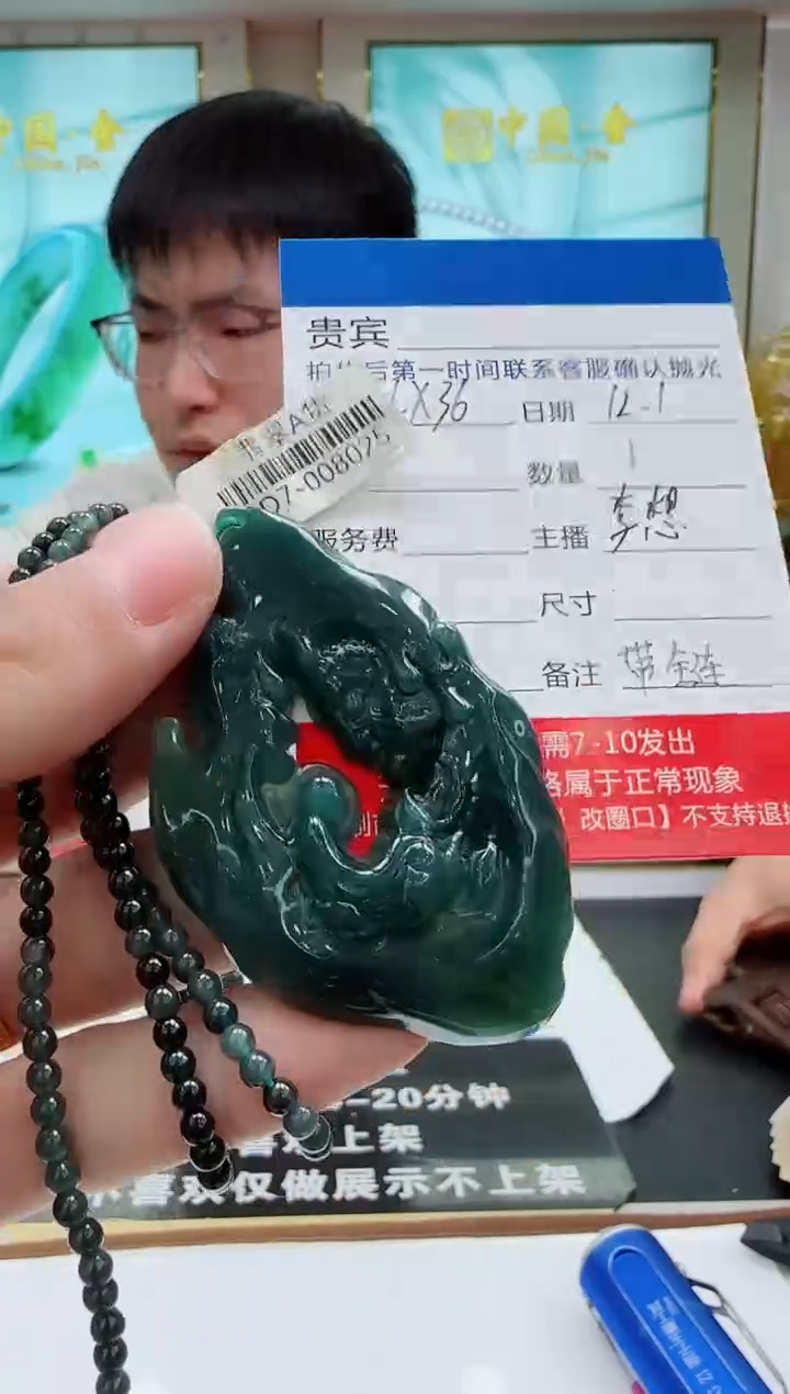 未镶嵌定制翡翠LX36翡翠吊坠赠珠链-多样性发其一
