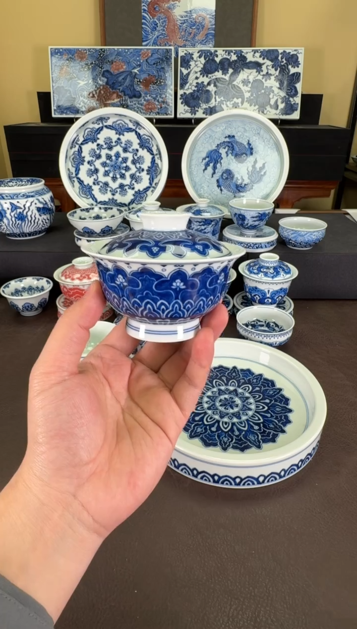 【闪购商品】羿器窑曼陀罗纹盖碗