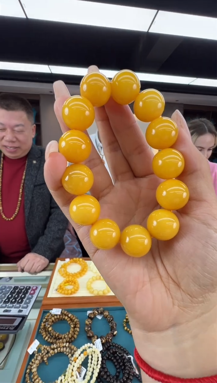 【闪购商品】琥珀手链未镶嵌33秒拼号