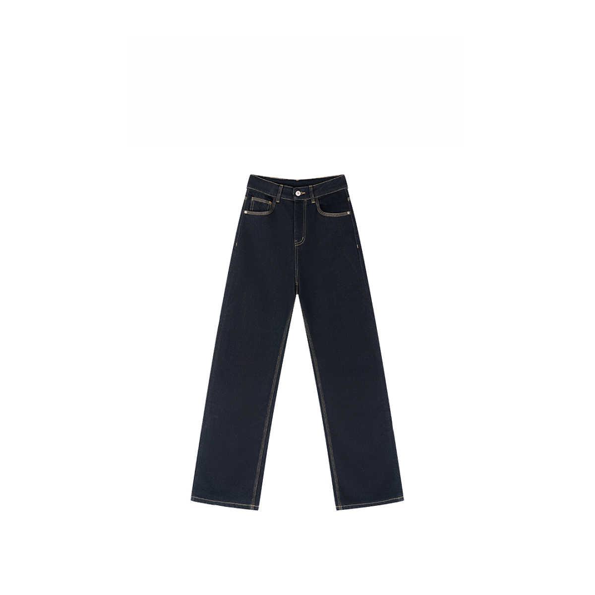 复古高级感显瘦加绒休闲直筒牛仔裤916