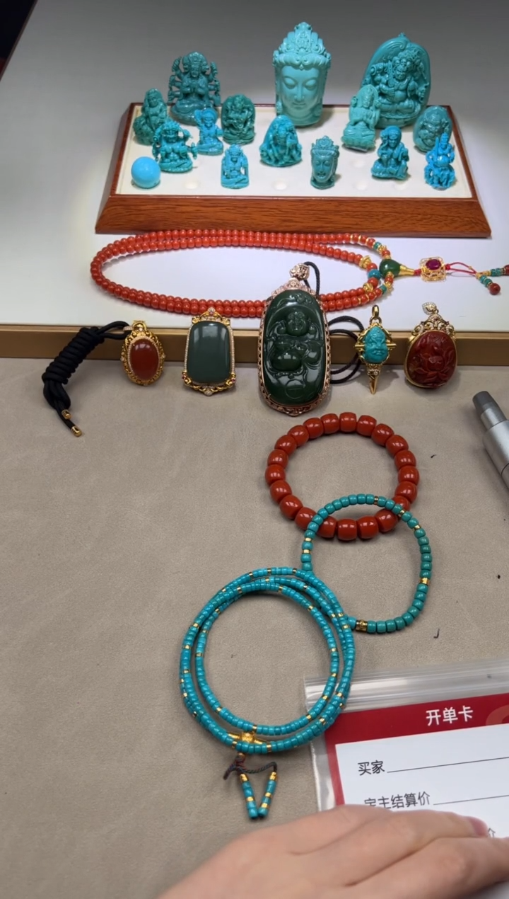 【闪购商品】绿松石手串手串18K金镶嵌手串手串